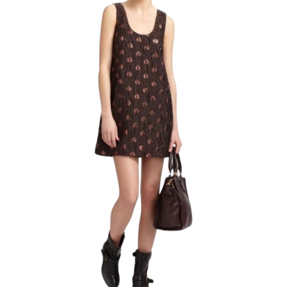 Marc by Marc Jacobs Clara Polka Dot Sleeveless Shift Dress, Mini Dress, Size 8